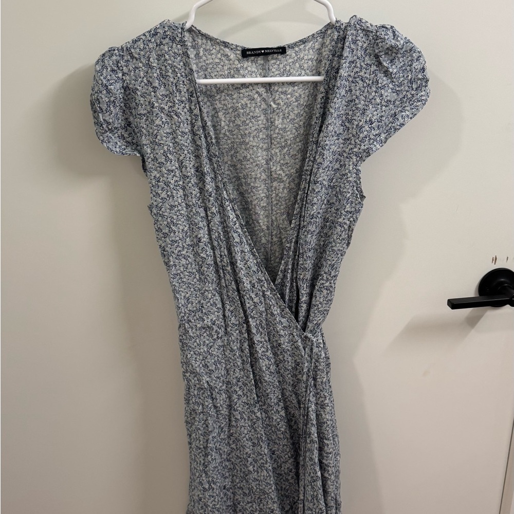 Brandy Melville Blue Patterned Maxi Dress
